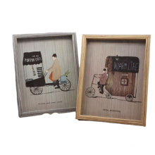 Wholesale custom Solid Pine wood black decorate beautiful Picture photo display case Frames for wall at home